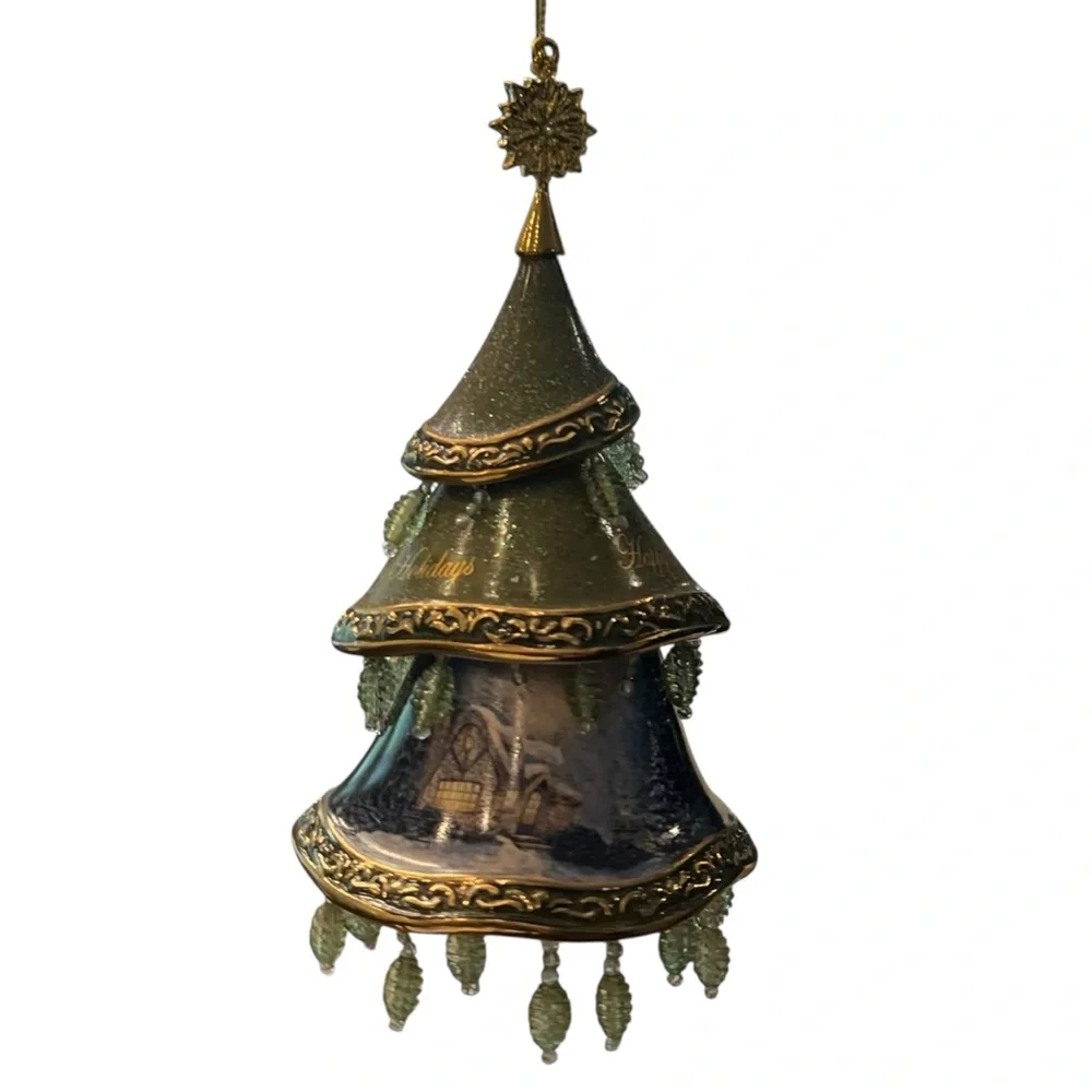 Thomas‎ Kinkade Christmas Ornament 3 Trees Collection Heirloom Classics Bradford